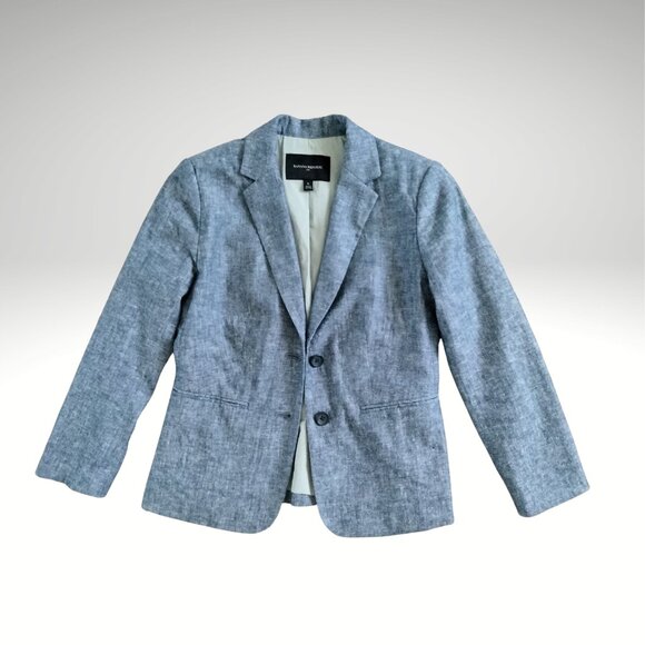 Banana Republic Factory Shrunken Linen Blazer - Picture 3 of 10